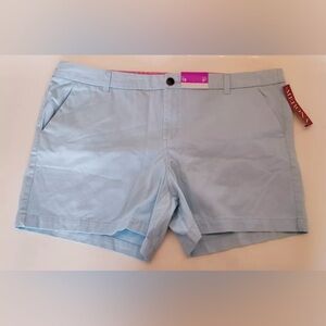 Merona Women's Chino Shorts Blue Size 18 Classic Preppy Casual Cotton
NWT
